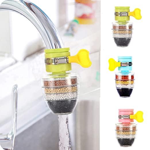 Six Layer Carbon Water Faucet Mount Filter (Assorted Color)